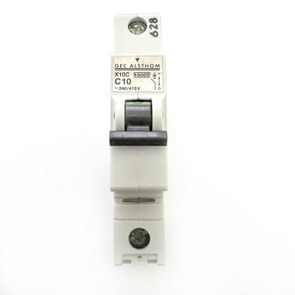 GEC Alsthom X10C C10 10A 10 Amp MCB Circuit Breaker Type C